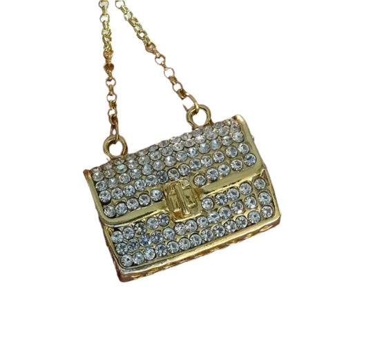 Mini llavero con incrustaciones - Dorado